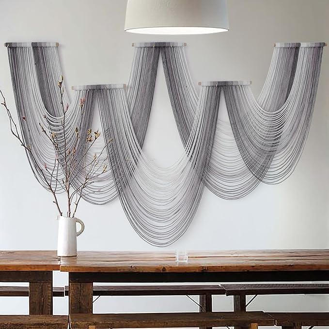 IOWER Large Macrame Wall Hanging Boho Wall Art Handmade Home Decor Dip-Dyed - Image 2