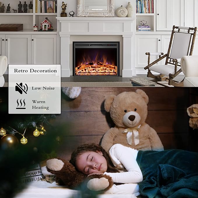 Electric Fireplace, Recessed Fireplace Heater - Image 6
