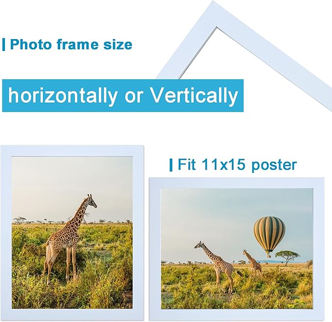 TKYGU 11x15 Picture Frame Set of 3, Wooden Frame 15x11 Wall Gallery Poster - Image 2
