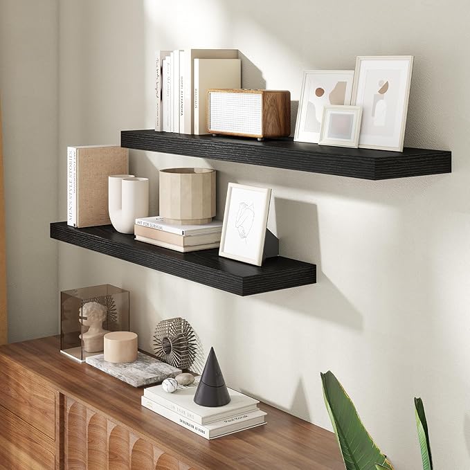 40 Inch Floating Shelves for Wall, 8 Inch Deep Floating Shelf for Storage & - Image 2