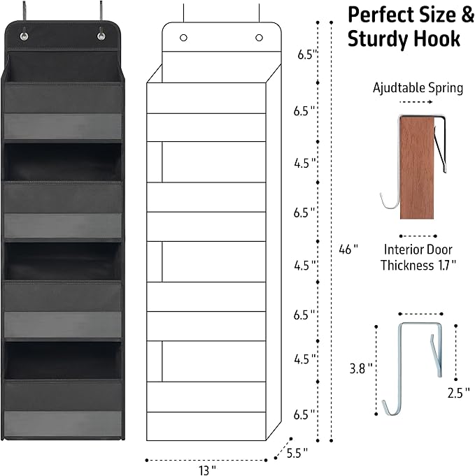 TYMENSH Over The Door Hanging Organizer - Image 3