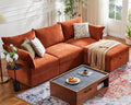 ABCASA 102.6" Modular Sectional Sofa, L Shaped Couch Set by ABCASA