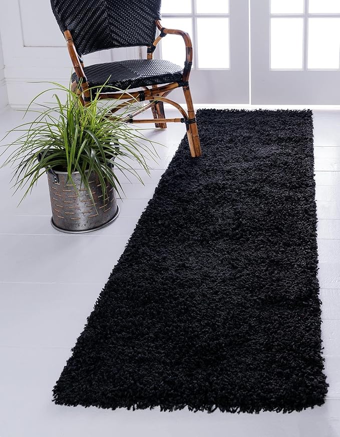 Unique Loom Solid Shag Collection Area Rug - Image 2