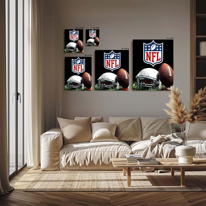 B.B.F MAKE American Football Canvas Wall Art Super Champions Bowl Poster Rugby - Image 4