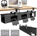 Under Desk Cable Management Tray, 36-inch No-Drill Standing Desk Cable Organizer by Inefticism