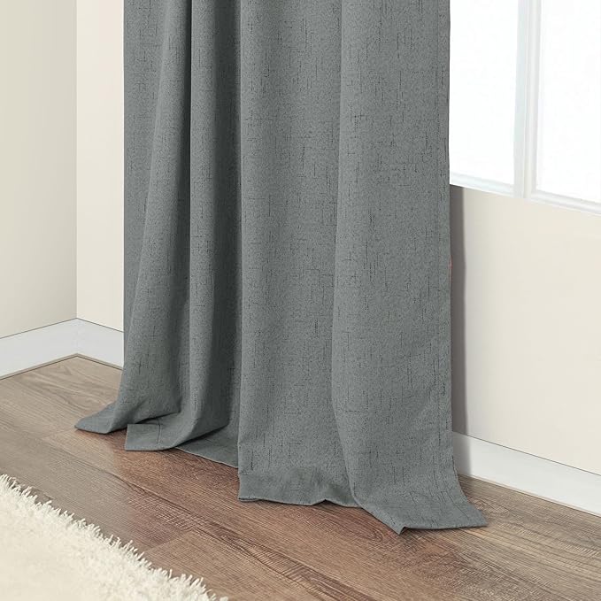 Gray Black Out Curtains 72 Inch Long - Image 9