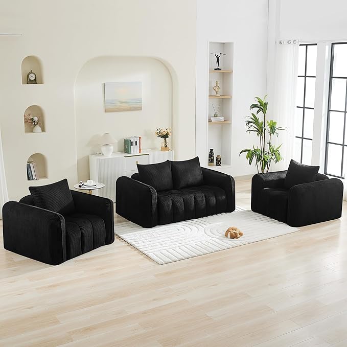 66'' Boneless Loveseat Sofa, 2 Seater Tufted Deep Seat Couch - Image 7