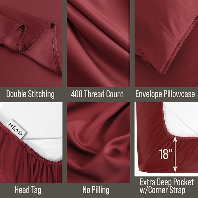 Bella Coterie Luxury Bamboo Viscose Split King Size Sheet Set | 2 Fitted Sheets - Image 4