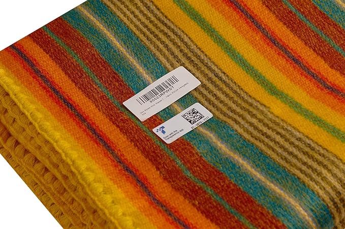 QISU Alpaca Wool Blanket Throw | Large, Variegated | 85 x 65 inches | Ultra-Soft - Image 7