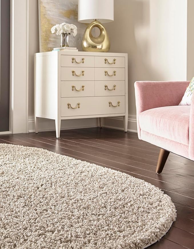 Unique Loom Solid Shag Collection Area Rug - Image 3