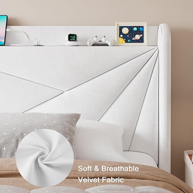Twin Size Upholstered Bed Frame - Image 5