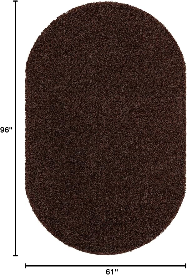 Unique Loom Solid Shag Collection Area Rug - Image 2