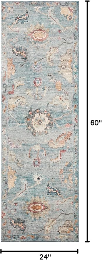Loloi Margot Collection MAT-06 Denim/Multi 2'-0" x 5'-0" Accent Rug feat. - Image 2