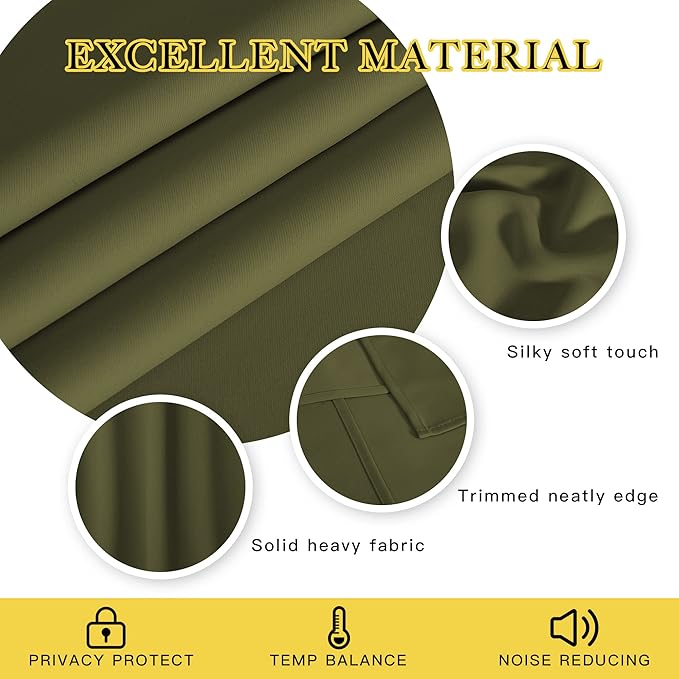 NICETOWN Door Curtain for Closet Doors 80 Inches Long 1 Panel, Room Divider - Image 2