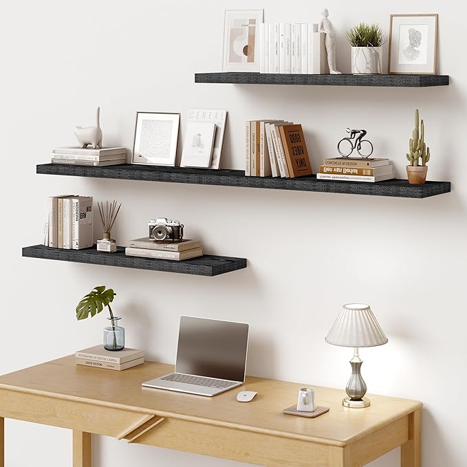 Vivelove 55 Inches Floating Shelves Wall Mounted, Living Room, Home Decor - Image 7