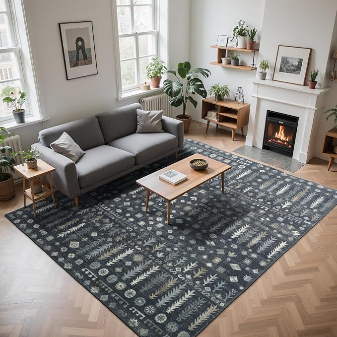 Washable Rugs 8x10 Area Rugs for Living Room, Dining Room- Soft Low Pile - Image 8