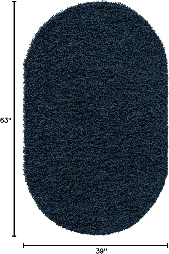 Unique Loom Solid Shag Collection Area Rug - Image 2