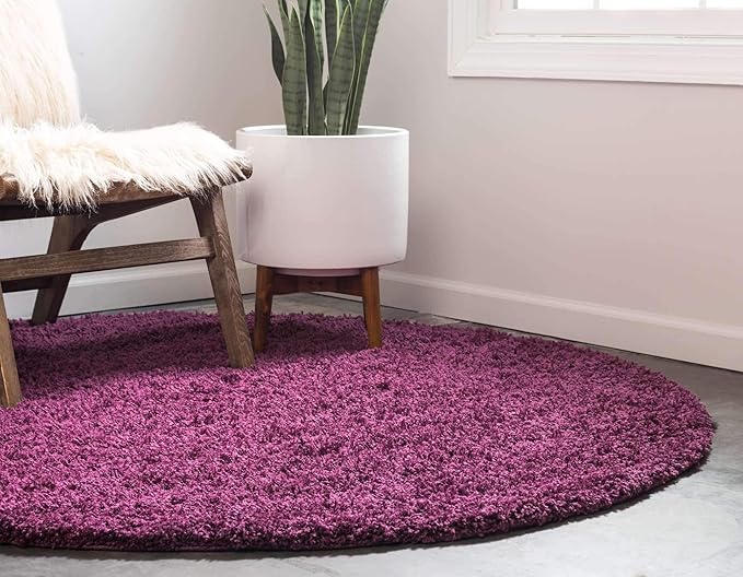 Unique Loom Solid Shag Collection Area Rug - Image 3