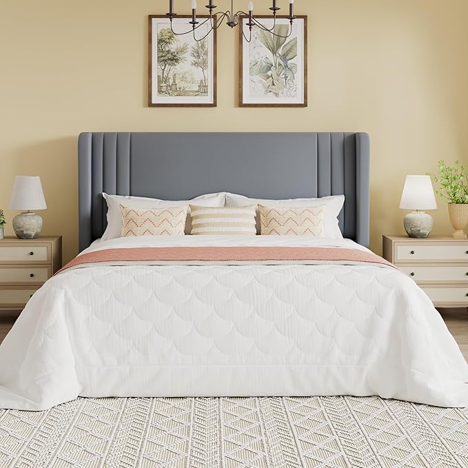 SHA CERLIN Full Size Velvet Upholstered Platform Bed Frame - Image 3
