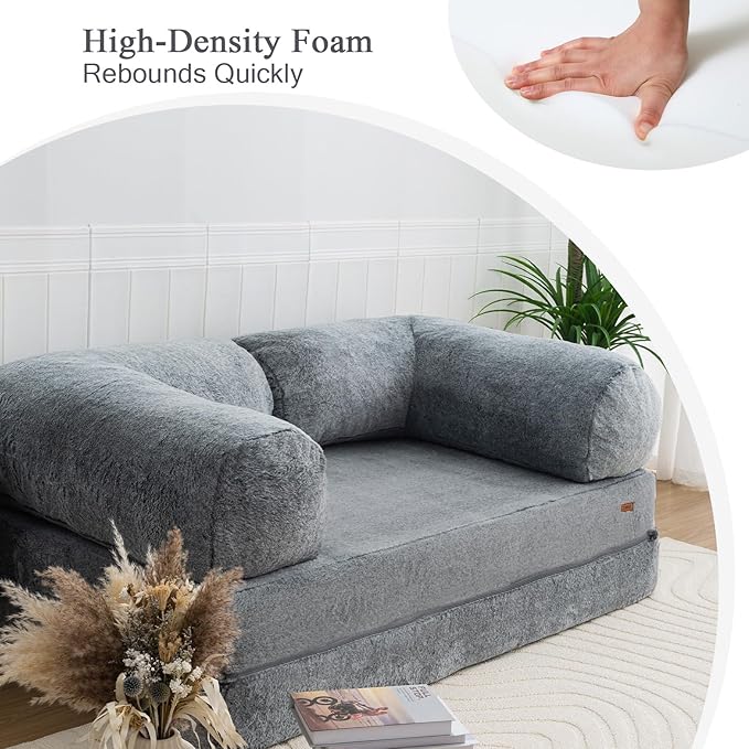 COMAX 4-in-1 Futon Sofa Bed, Queen Size Foldable Couch - Image 8