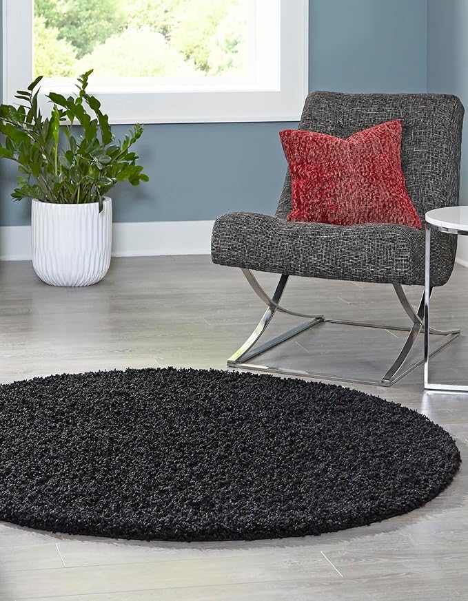 Unique Loom Solid Shag Collection Area Rug - Image 4