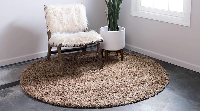 Unique Loom Solid Shag Collection Area Rug - Image 2