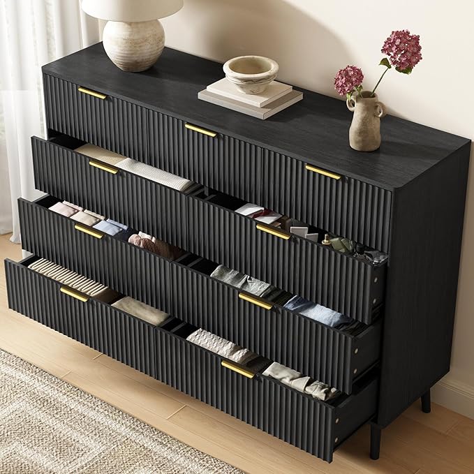 CARPETNAL Fluted 9 Drawer Dresser - Image 5