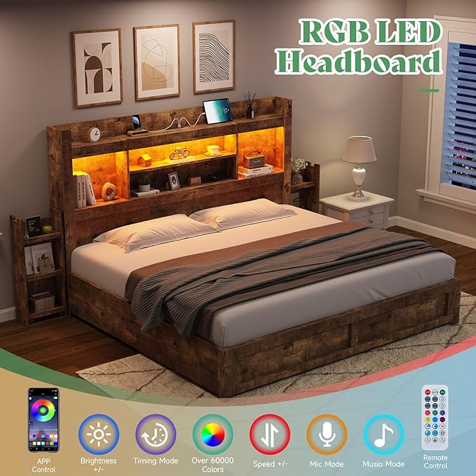 AMERLIFE King Size Bed Frame - Image 3