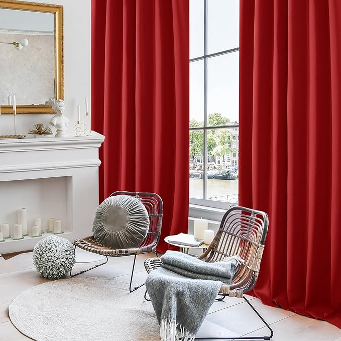 Deconovo Christmas Blackout Curtains, Thermal Insulated, W52 x L95 2 Panels - Image 4