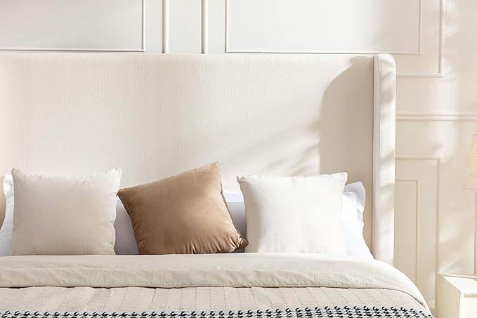 California King Size Upholstered Bed Frame, Platform Bed Frames - Image 5