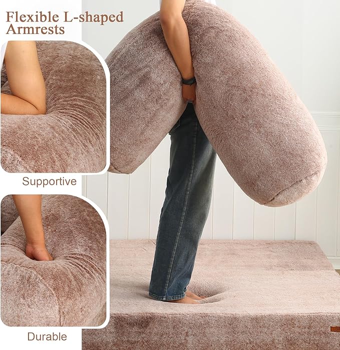COMAX 4-in-1 Futon Sofa Bed, Queen Size Foldable Couch - Image 5