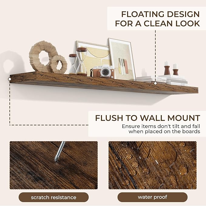 RICHFOCUS 72Inch Floating Shelves - Image 4