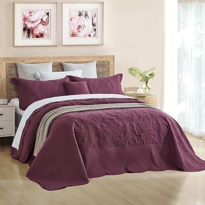CHIXIN Oversized Bedspread Coverlet Set King Size - Image 3