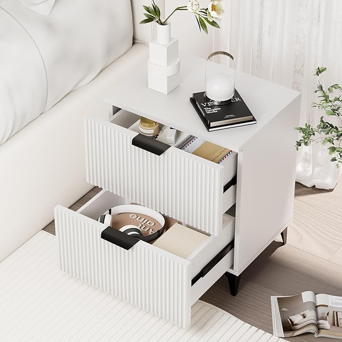 Royal Windsor Small Fluted Nightstand Set of 2 - Image 4