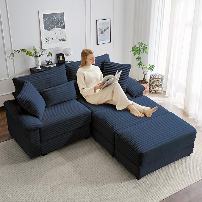 SUNWAVE 74" Double Chaise Lounge Chair Indoor, Loveseat - Image 6