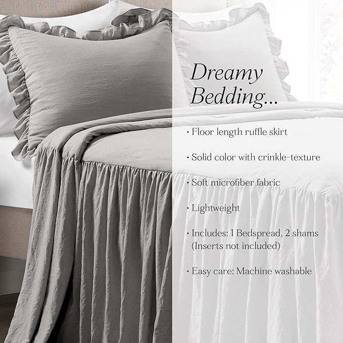 Lush Decor Ruffle Skirt Bedspread Set - Image 6