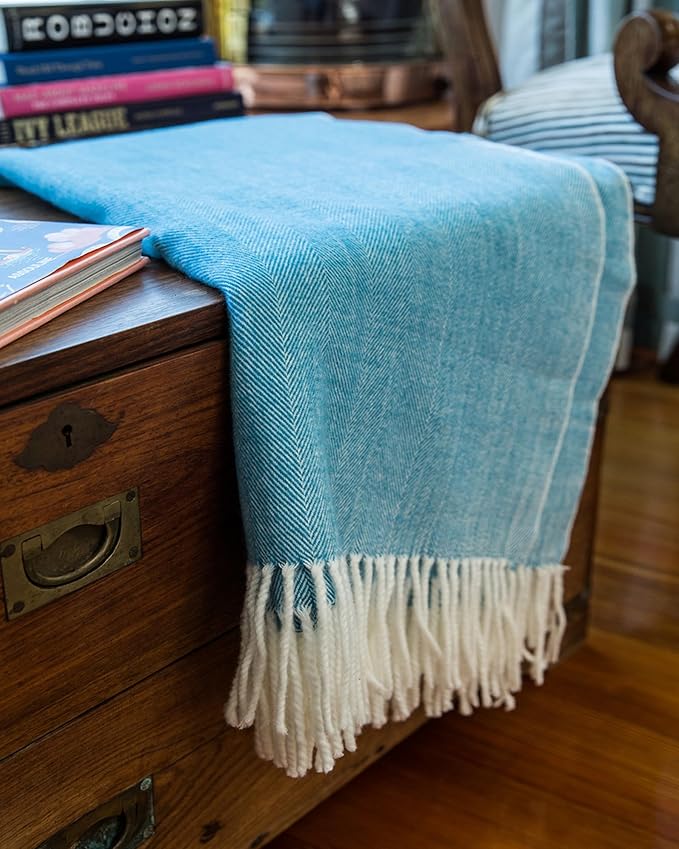 Alashan - Cotton Acrylic Adirondack Herringbone Woven Throw Blanket - Soft - Image 2