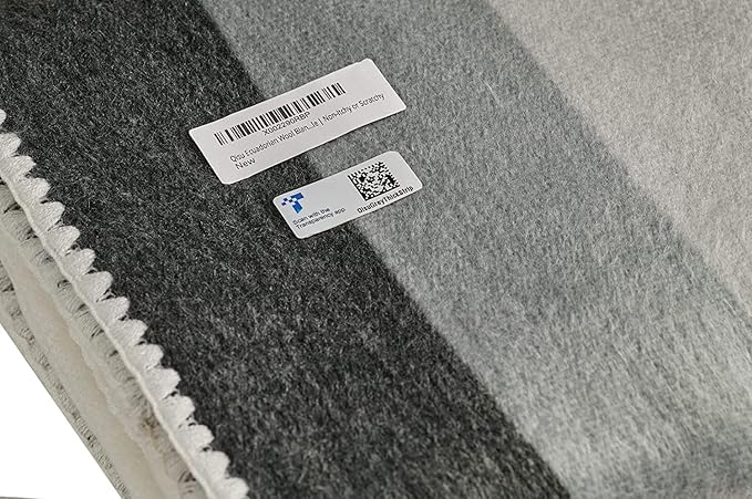 Qisu Ecuadorian Wool Blanket . Queen, Warm Throws | Hand-Woven Craftsmanship | - Image 5