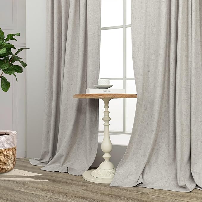 Black Out Linen Curtains 108 Inches Long - Image 7