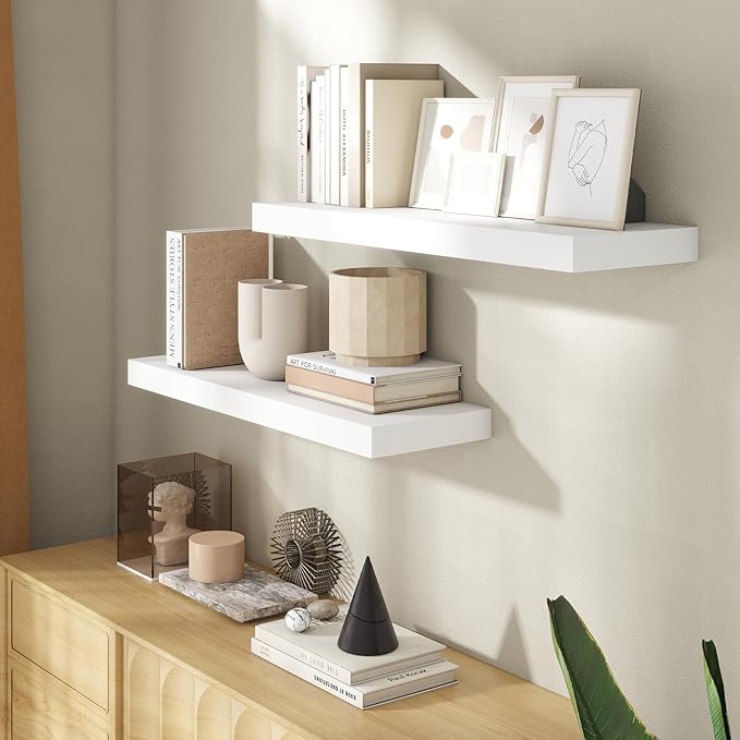 30 Inch Floating Shelves for Wall, 8 Inch Deep Floating Shelf for Storage & - Image 6
