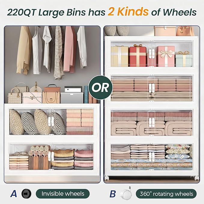 360QT Extra Large Stackable Storage Bins - Image 5