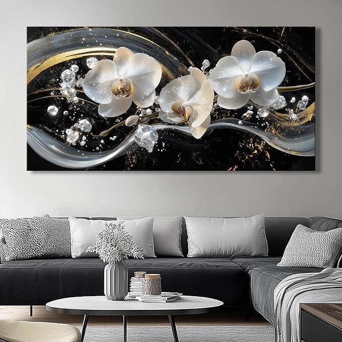 White Orchid Canvas Wall Art - Image 5