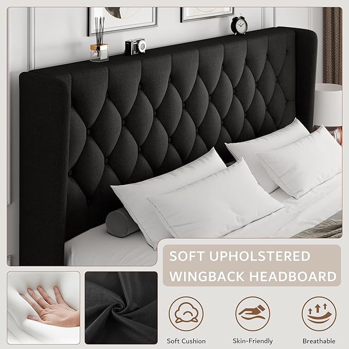 iPormis King Size Platform Bed Frame - Image 3