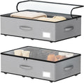 Under Bed Storage with Wheels, No Assemble Required 7.5 inches height Under Bed by EASIERLIFEENJOYWORLDBEAUTY