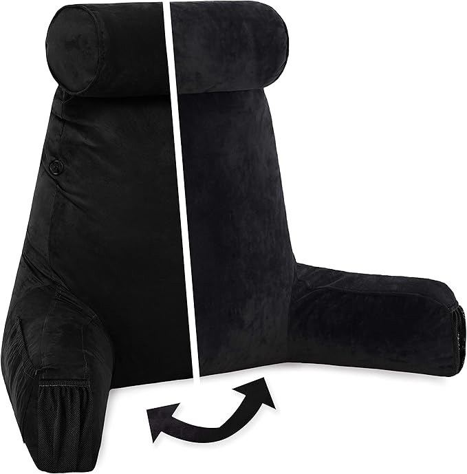Husband Pillow Medium Aspen Edition Stable Black, Sit Up Reading & Bed Rest by HusbandPillow