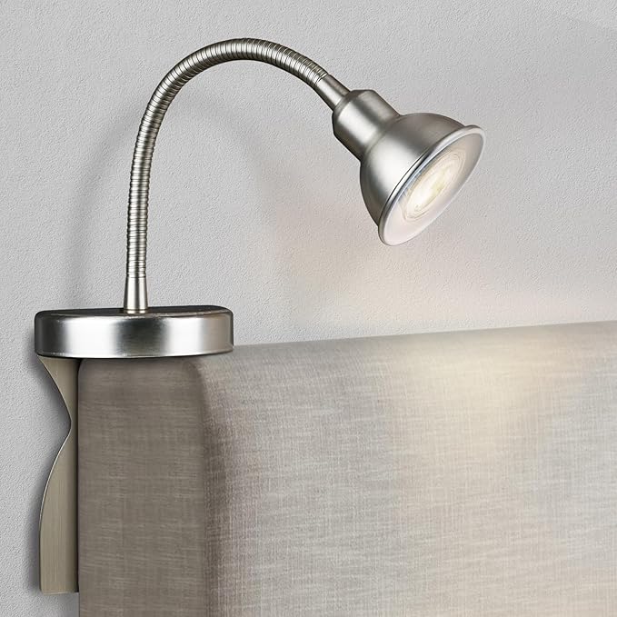 Solfres Patented Innovative Design Headboard Reading Light. No Drilling Golden by HOME