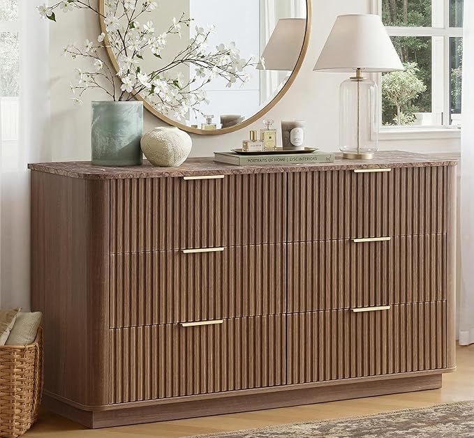 win2win 6 Drawer Dresser, Mid Century Modern Dresser by WIN2WIN