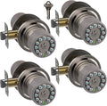 iulock Smart Door Knob with Keypad and Key, Keyless Entry Door Lock with Rubber by iulock
