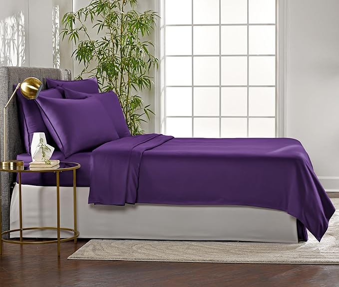 Pure Bamboo Queen Sheets, Genuine 100% Organic Viscose Derived from Bamboo Bed - Image 4