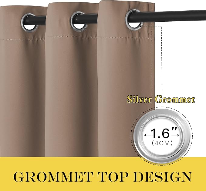 NICETOWN Blackout Patio Curtains 100 x 144 Inches Long - Image 6